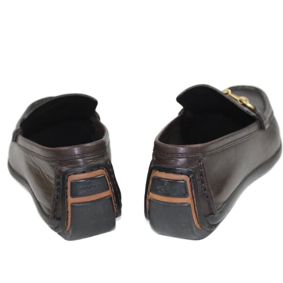 Gucci Horse Bit Chocolate Brown Preppy Leather Loafer, Size 6.5 - Picture 7 of 9